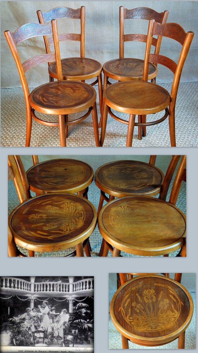 4 Horgen-Glaris bistro chairs in the early 20th century