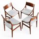 4 chaises danoises signées « Vestervig Eriksen- Made in Danmark"