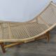 Woven teak sun lounger/ deck chair