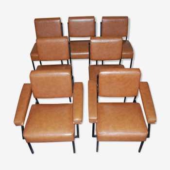 Chairs in skai from the 1960s