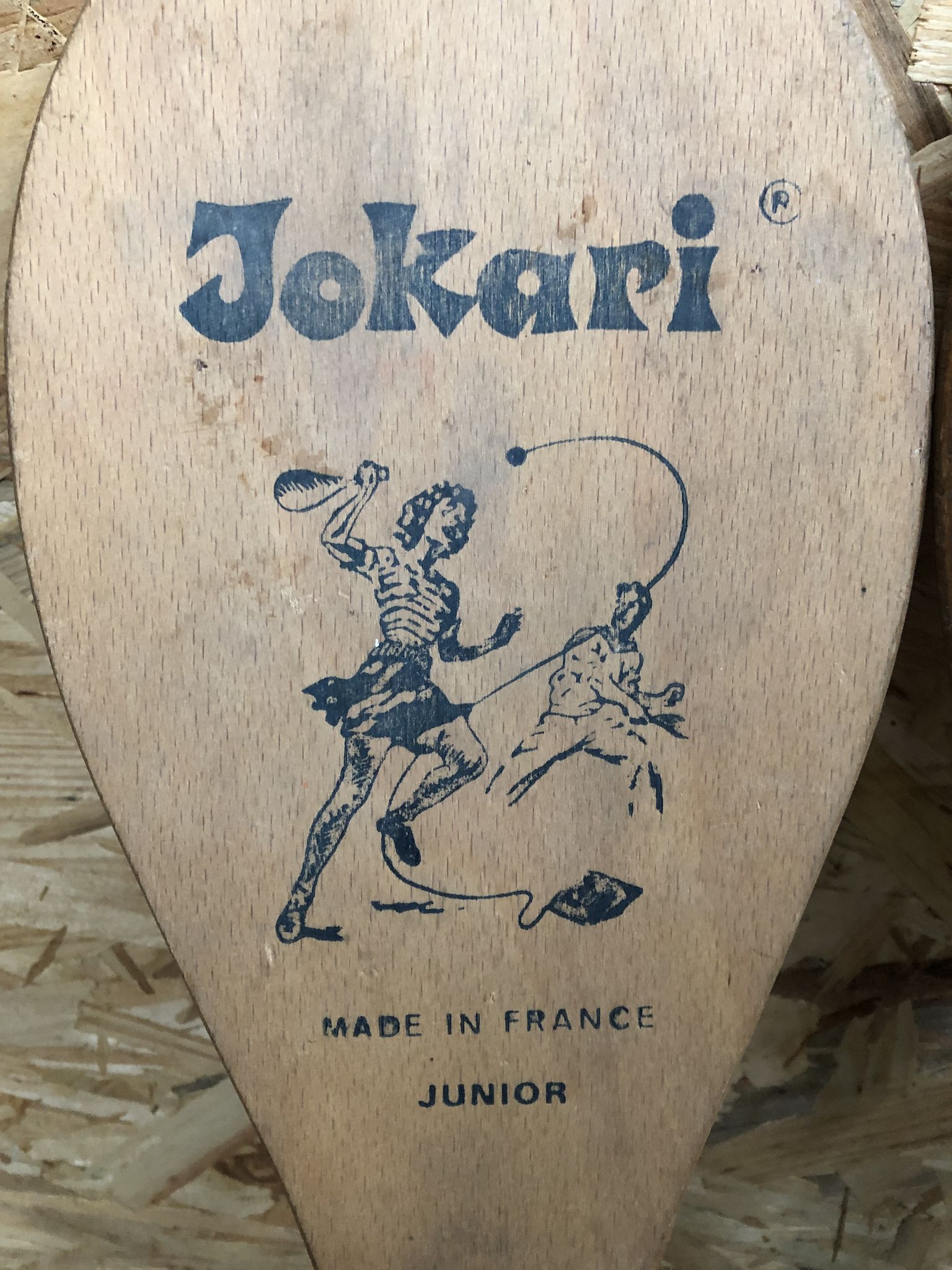 Pair old racket jokari junior wood made in france sport vintage
