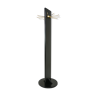 Swivel coat rack in black lacquered wood and brass