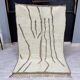 Handmade natural wool Berber rug size 150 x 250 cm