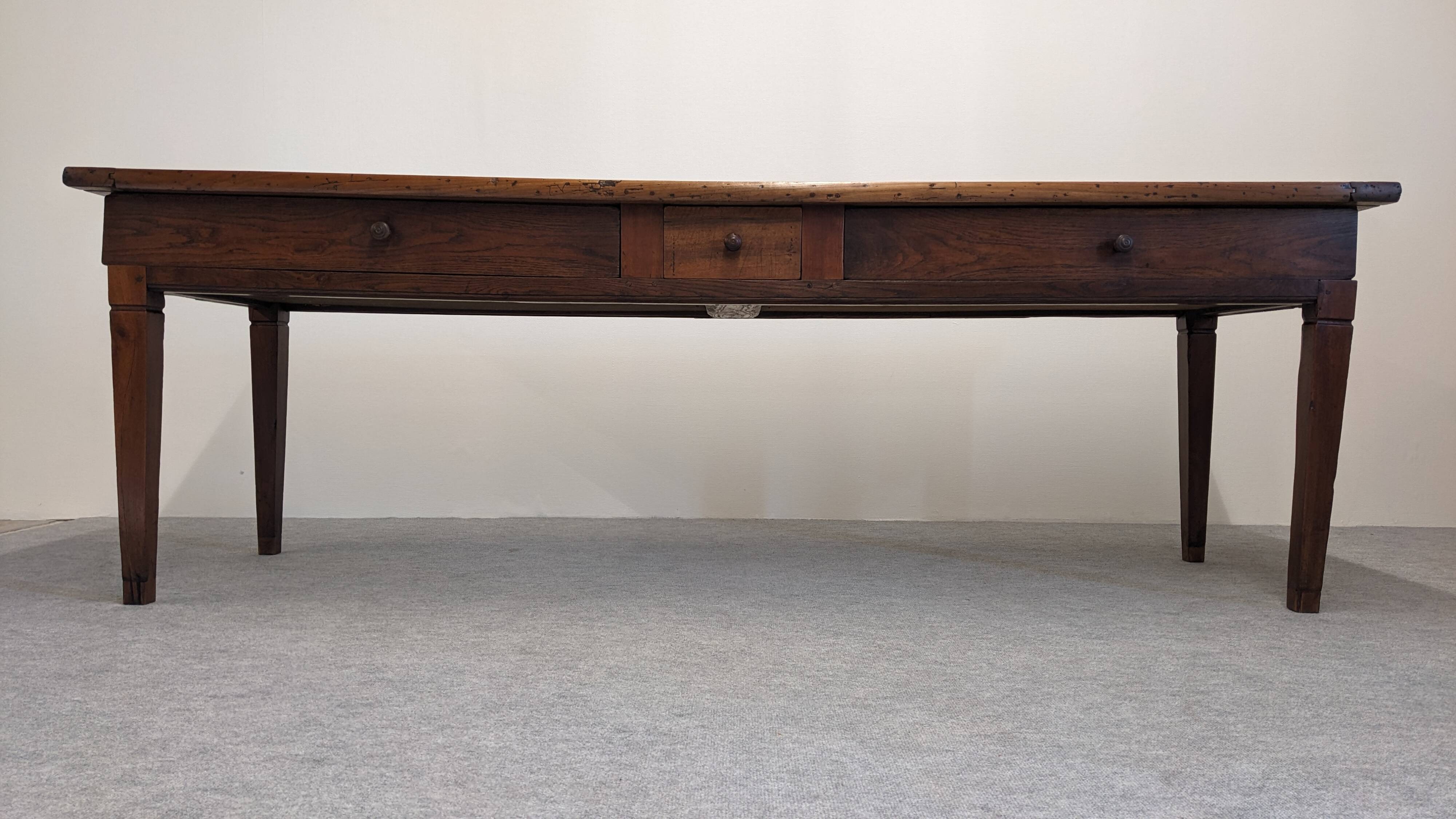 18th century Bresse farmhouse table in cherry wood
