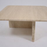 French travertine marble table set 1960