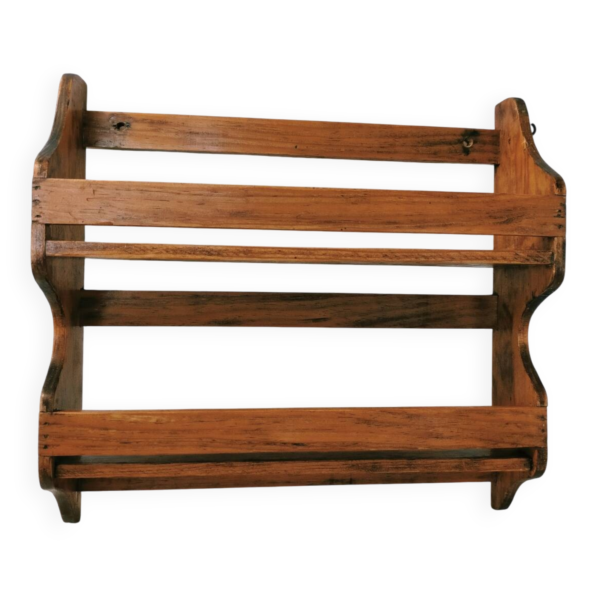 Vintage wooden wall shelf