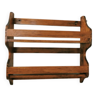 Vintage wooden wall shelf