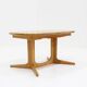 Table à manger ovale extensible vintage danoise en bois massif