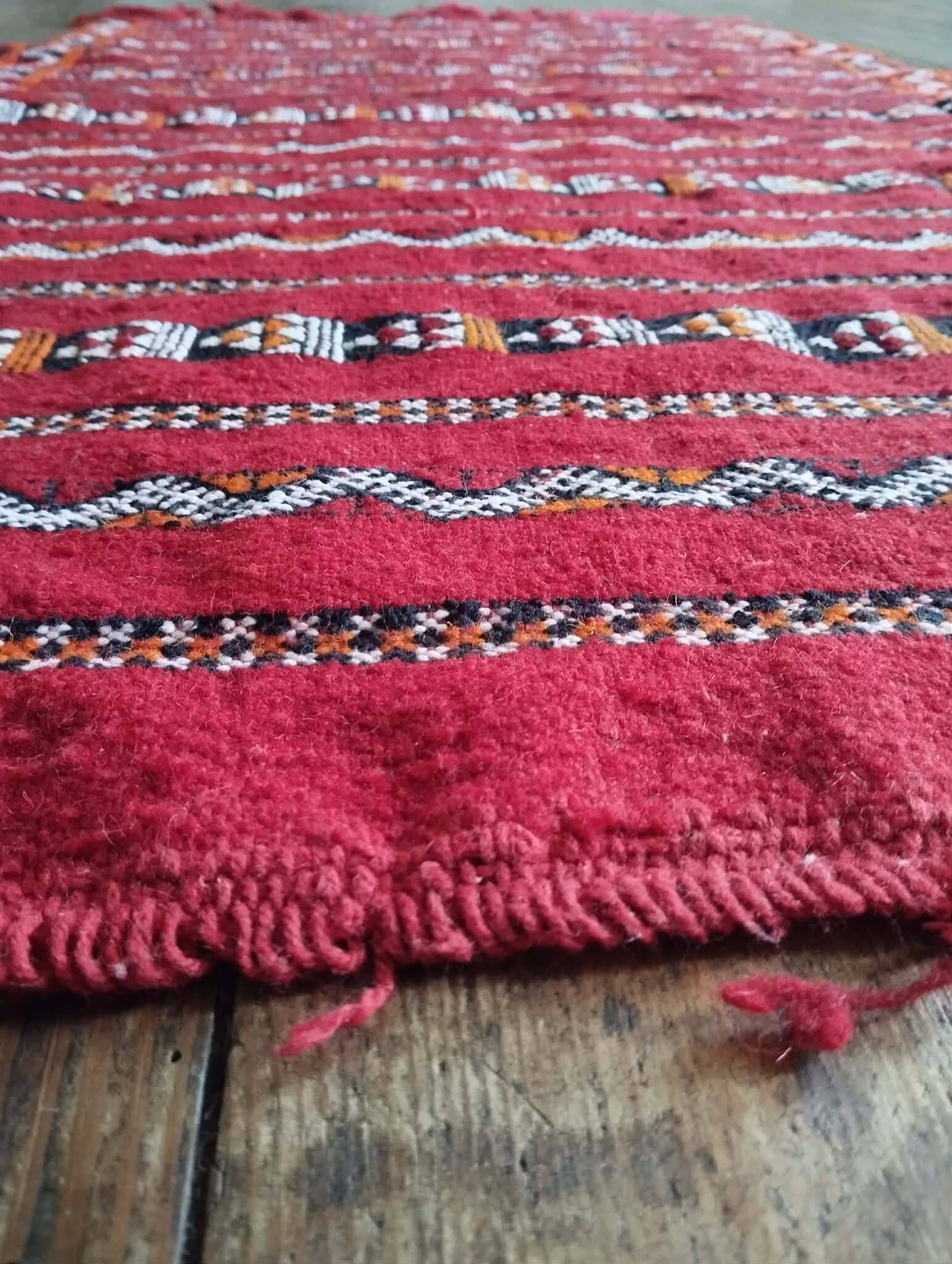 Handmade Berber Kilim Zemmour 141x82cm
