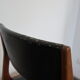 Series of 3 Scandinavian teak and skai chairs