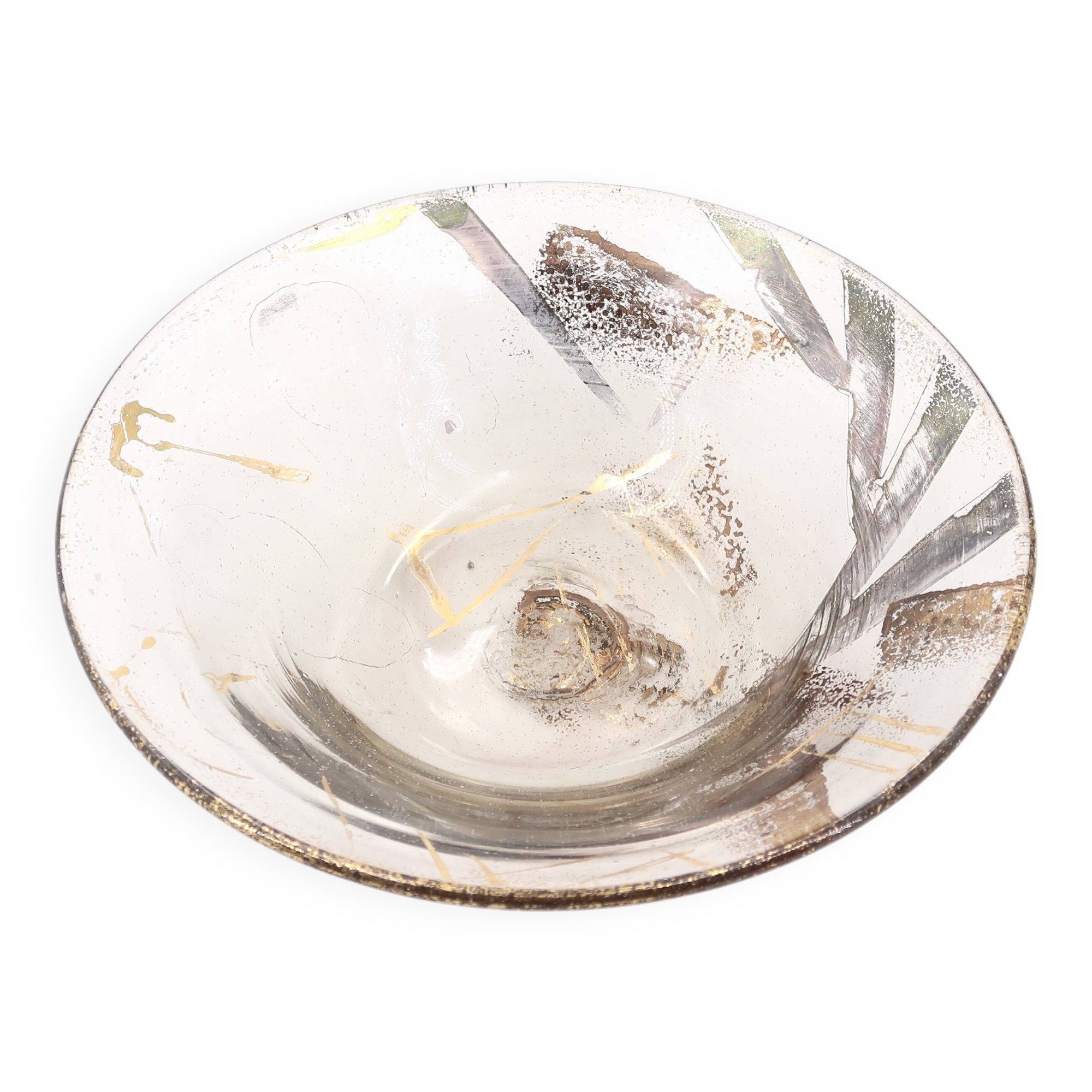 Glass pocket emptier by Jean Paul van Lith, Biot, 1980s