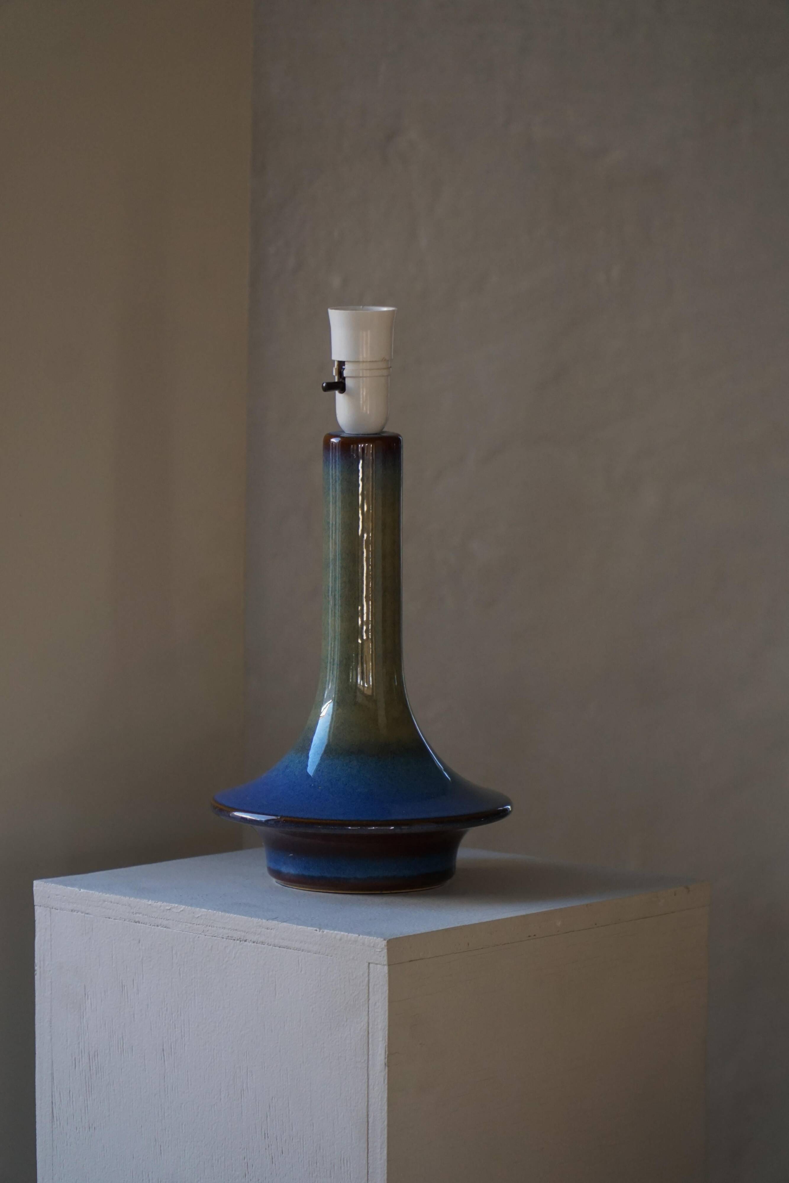 Lampe de table moderne danoise en grès par Joseph Simon pour Søholm Stentøj, années 1960