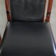 Elegant set of four black cowhide and wooden Art Deco dining chairs