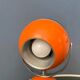 Orange mid-century space age eyeball table lamp