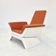 Fauteuil vintage orange Space Age très unique