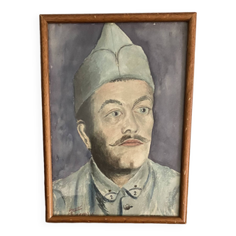 Portrait sur papier, 1918, cadre vitré