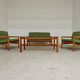Complete modernist green chalet living room, Czechoslovakia 1970.