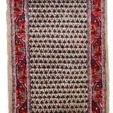 Tapis Vintage Seraband Indien en Laine, Années 1970, Élégance Artisanale