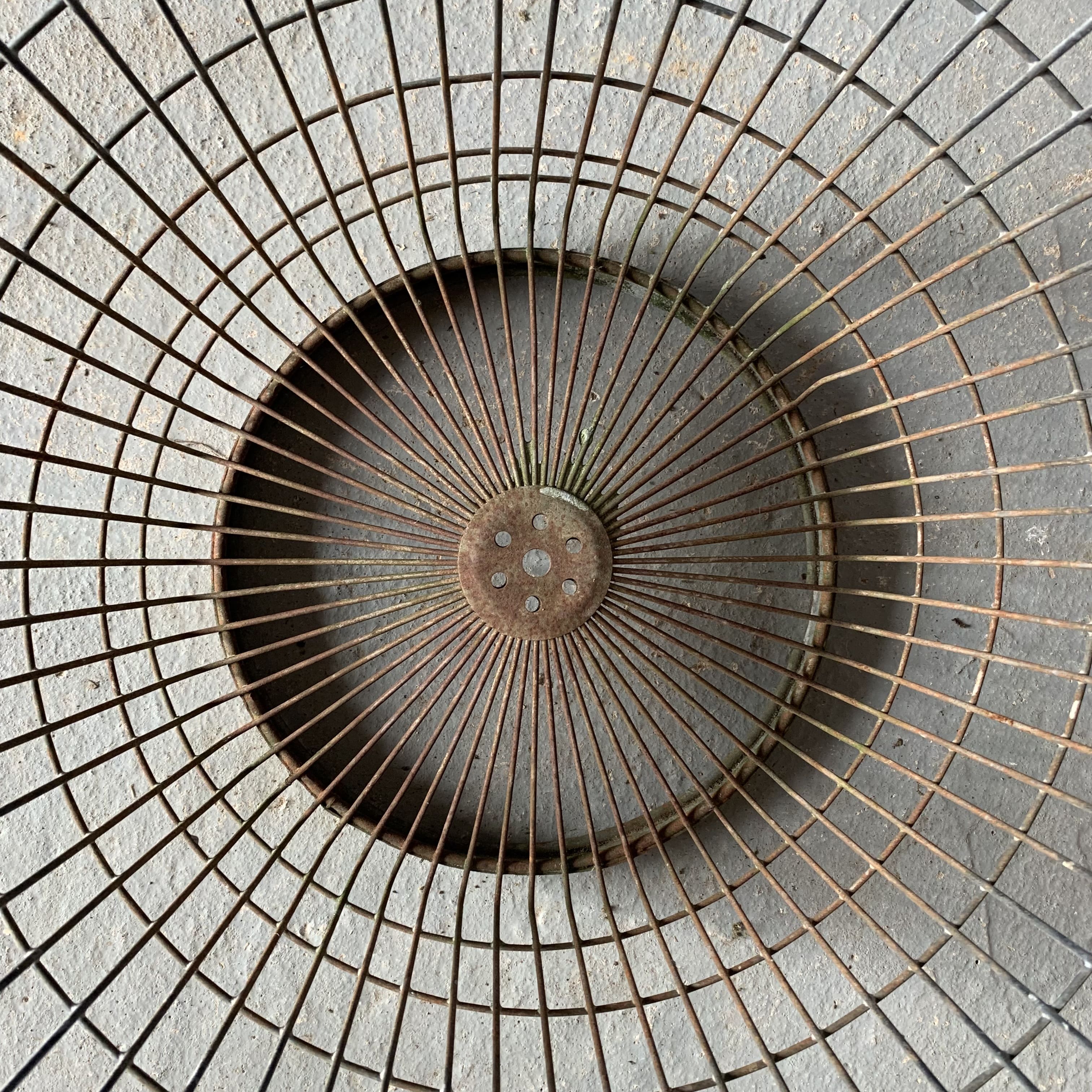 Metal basket, industrial style