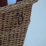 Wicker wastebasket