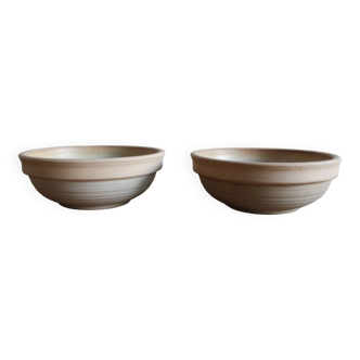 Set of two stoneware bowls