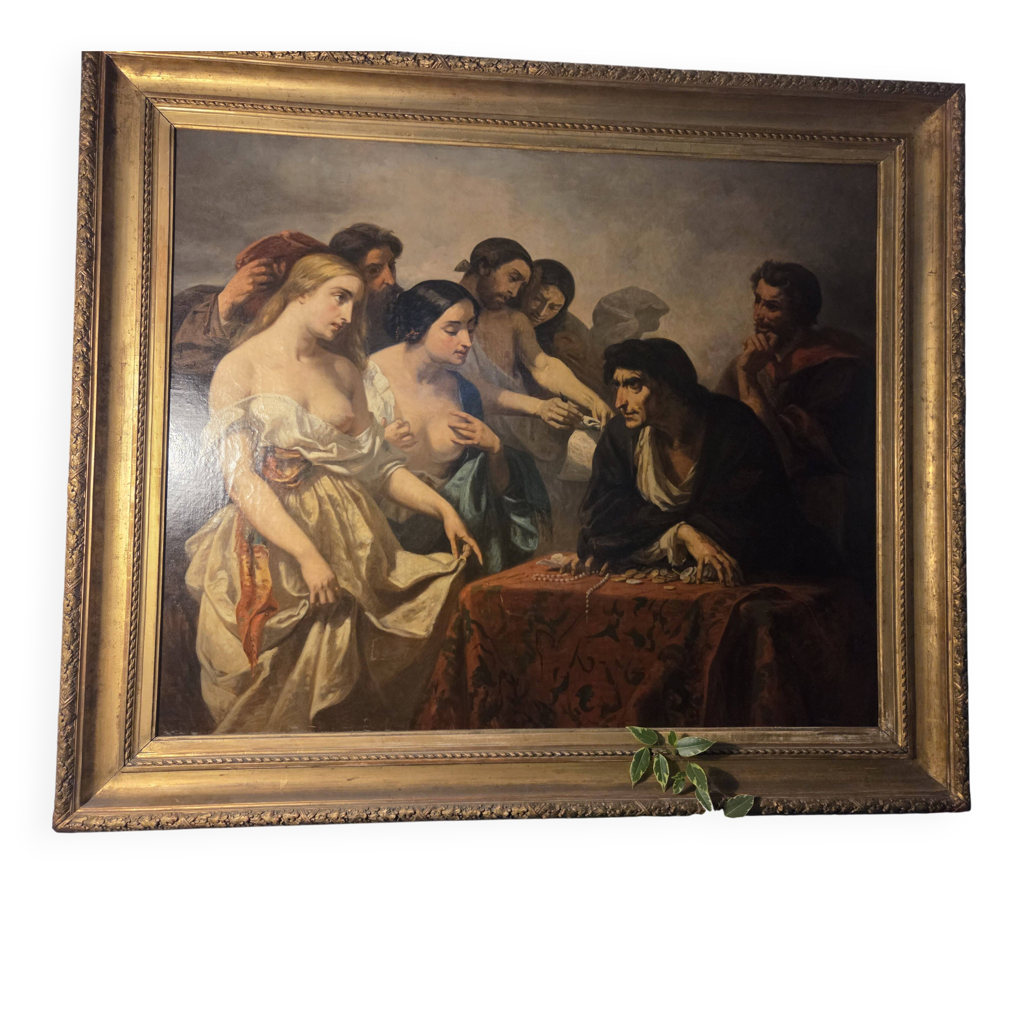 Tableau HST "femmes vendant leur âmes au diable"
