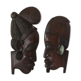 Sculptures profils afrique en ébène