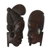 African ebony profile sculptures