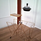 Modernist brass magazine holders