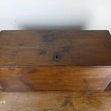 Old solid wood transport chest from the early 19th century