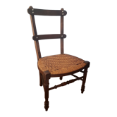 Chaise ancienne assise basse tressée