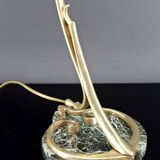 Important Bronze and Marble Table Lamp, Art Nouveau, France, 1890
