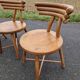 Set of 4 solid organic chairs