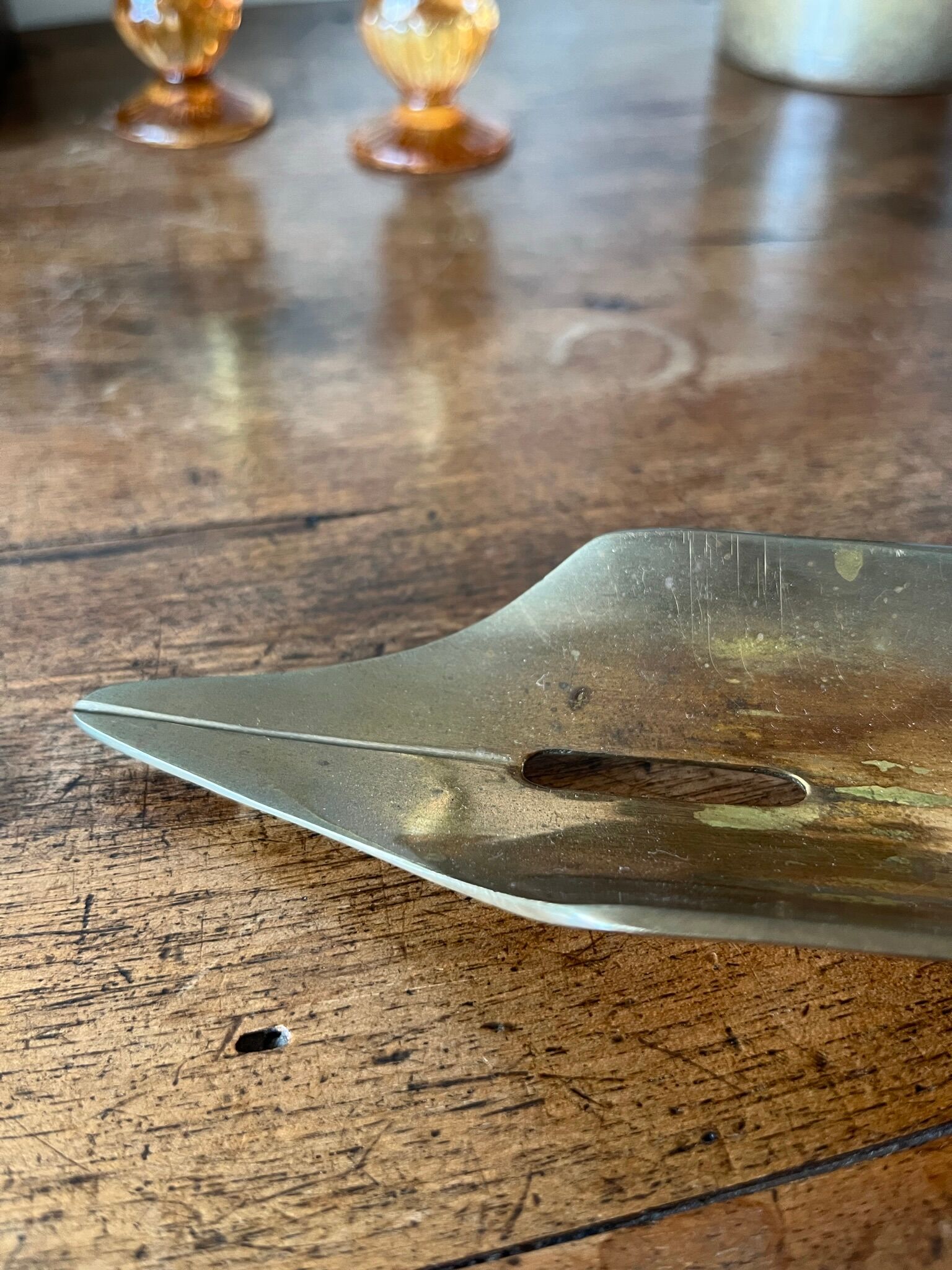 Brass pen tray