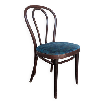 Vintage Bentwood Chair with Upholstered Seat / Thonet Style Dining Chair /