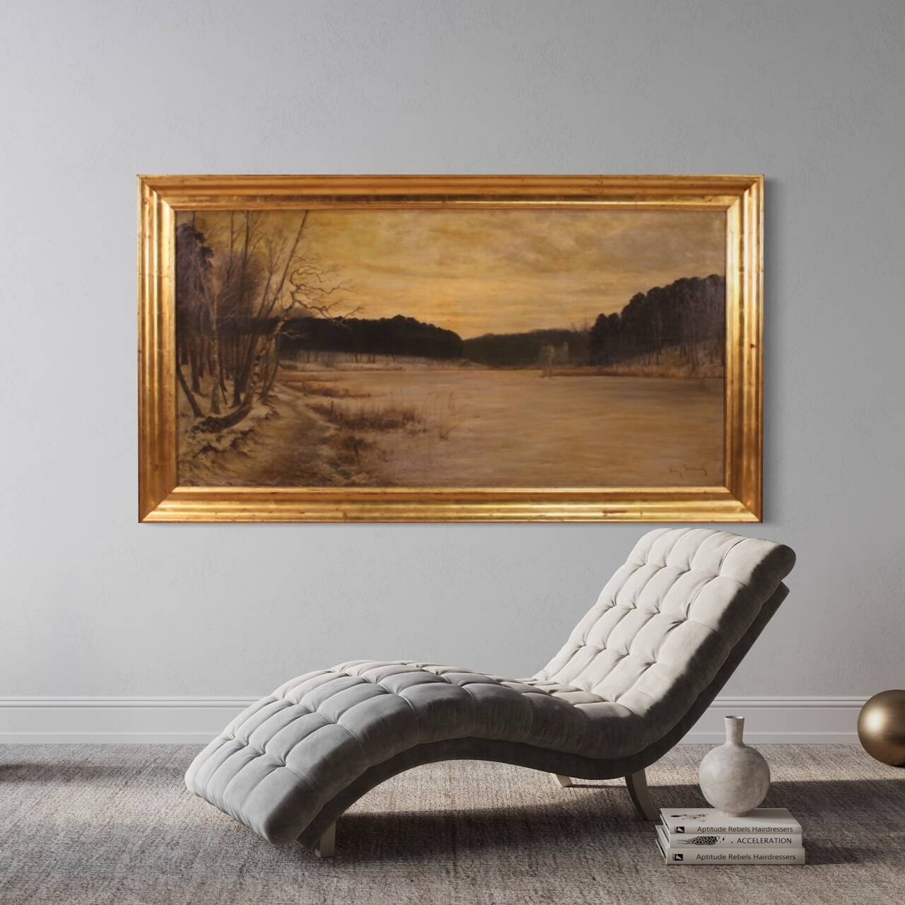 Great signed landscape, Franz Bombach (1857-1933)