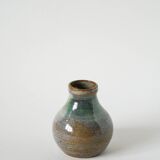 Small glazed stoneware ceramic vase signed, 1970