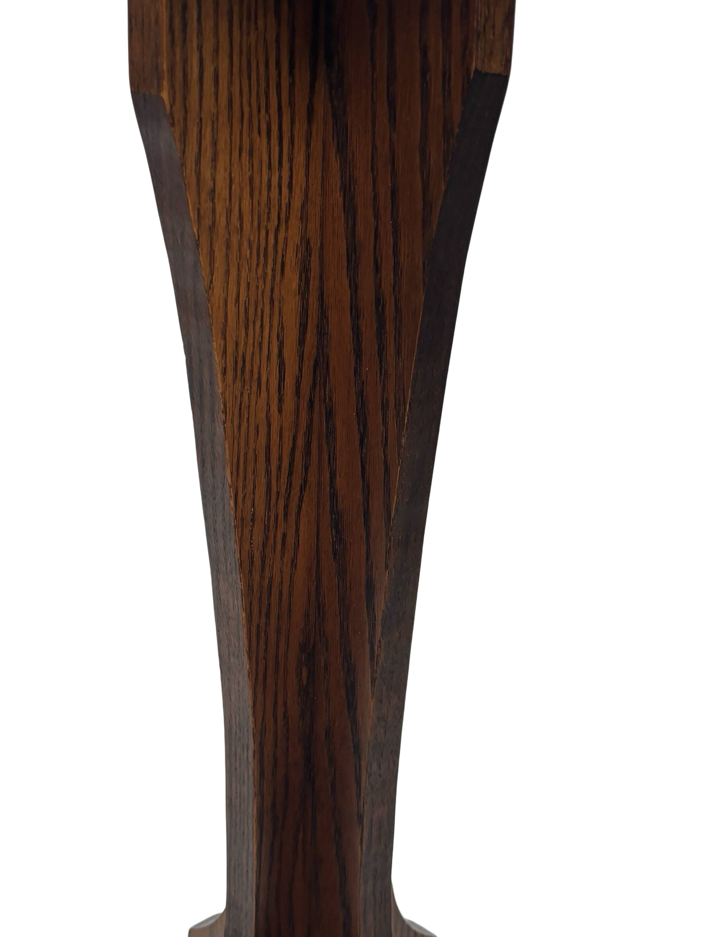 Vintage Plant Stand Side Table Oak Design minimalist