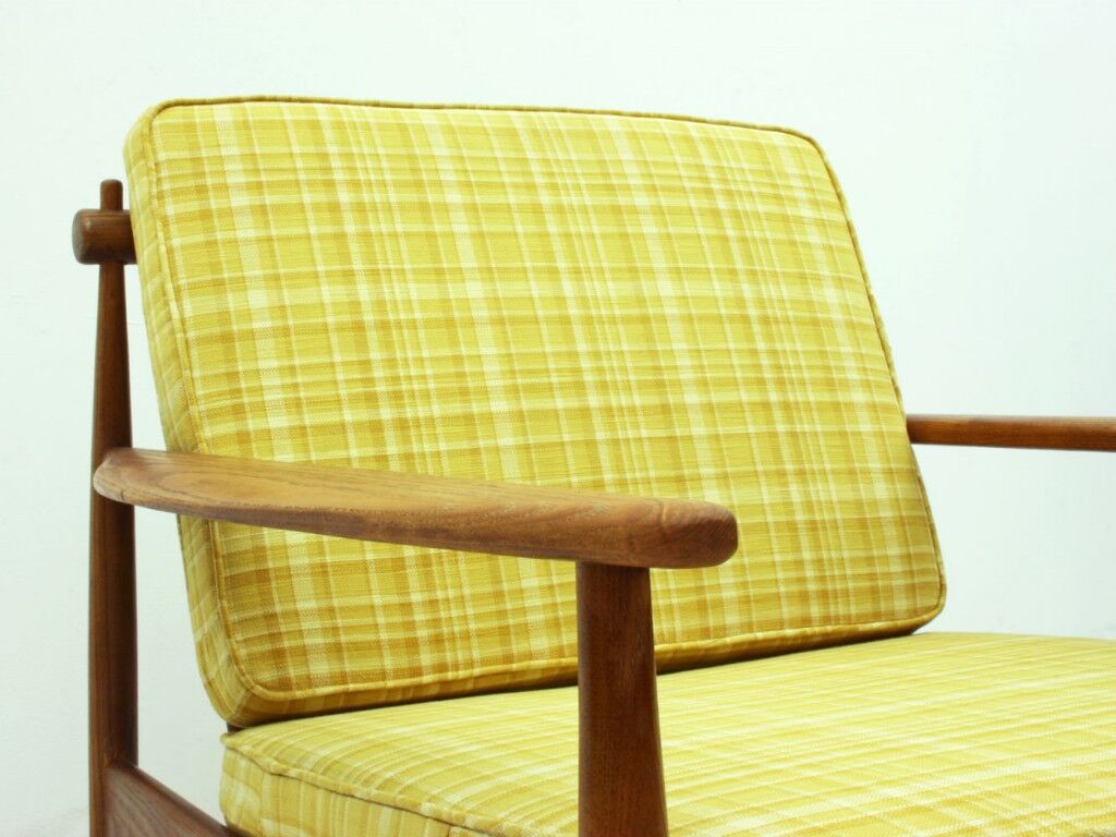American ash wood easy chair, 1950s