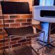 Set of 4 Giandomenico Belotti leather chairs Italian 1980