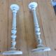 Pair of antique wooden candlesticks/candlesticks
