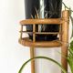 Porte plante vintage en rotin