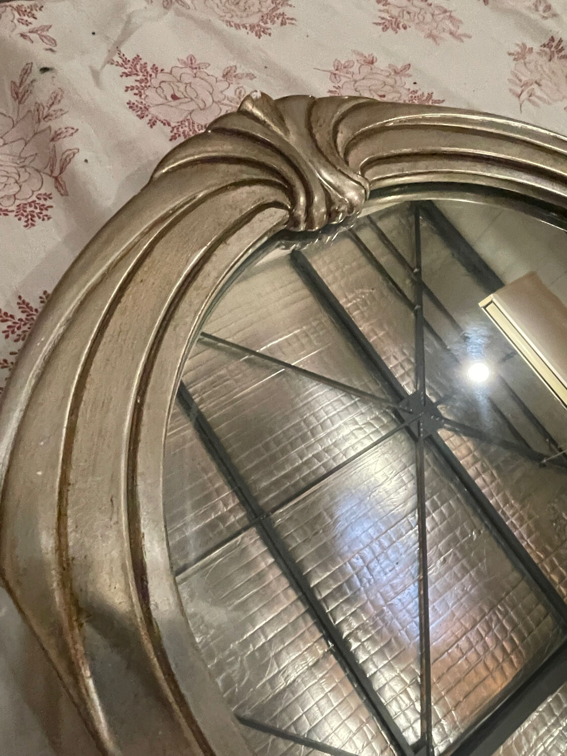 Vintage mirror by Deknudt in Art Nouveau style, 1970s.