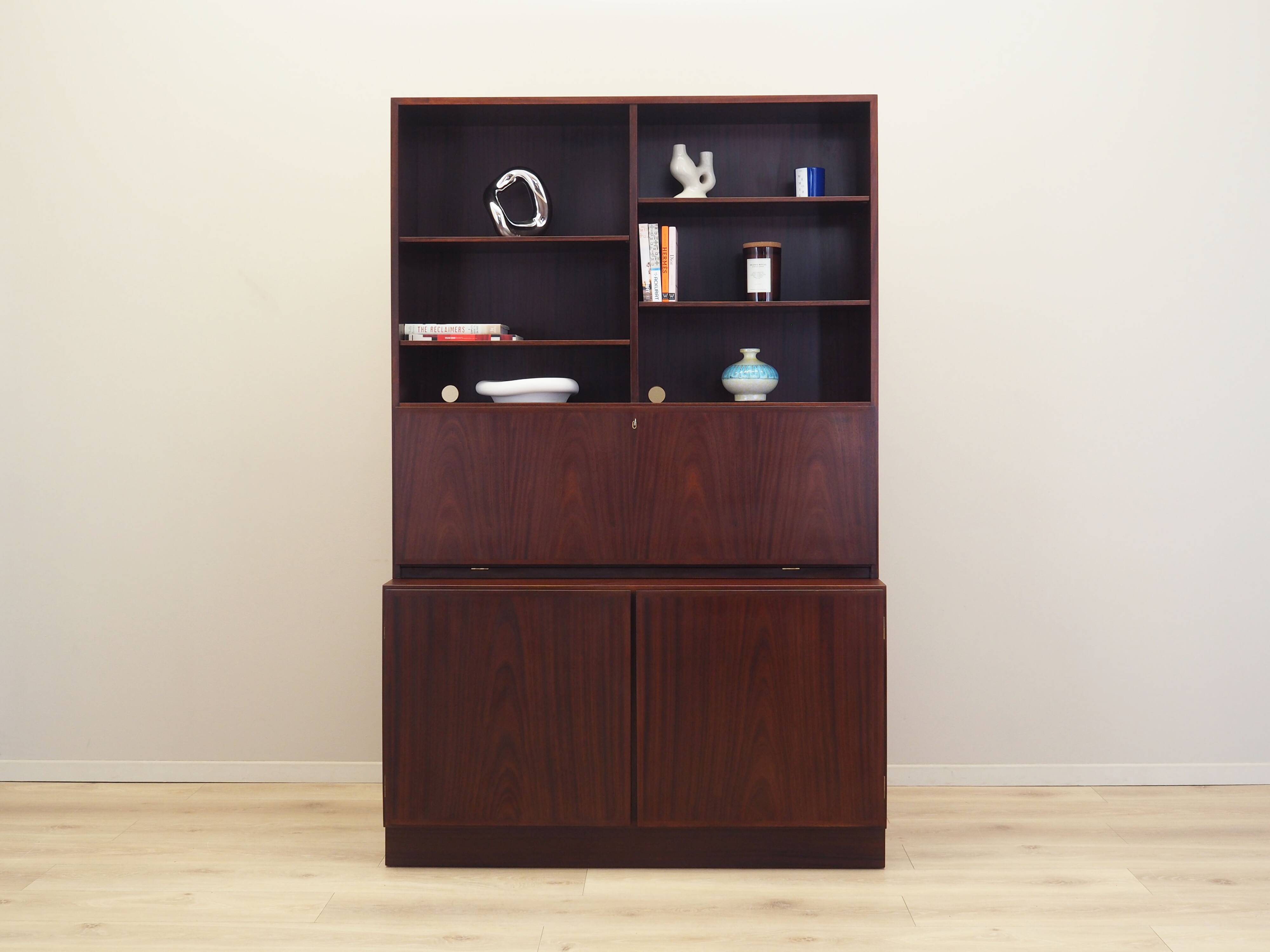 Mahogany bookcase, Danish design, 1970s, manufacture: Omann Jun