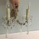 Two-arm crystal light wall light