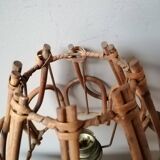 Rattan wall light