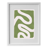Framed abstract painting