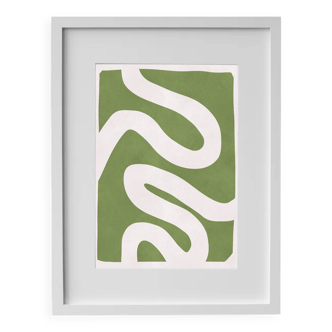 Framed abstract painting