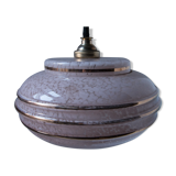 Hanging in opaline rose of the Cristallerie de Clichy