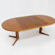 Vintage Danish round extendable dining table Gudme 1960s